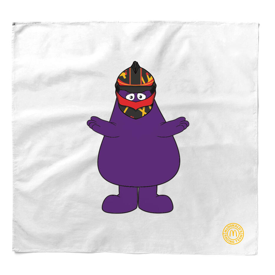 Grimace in Helmet Bandana Mockup (2025)